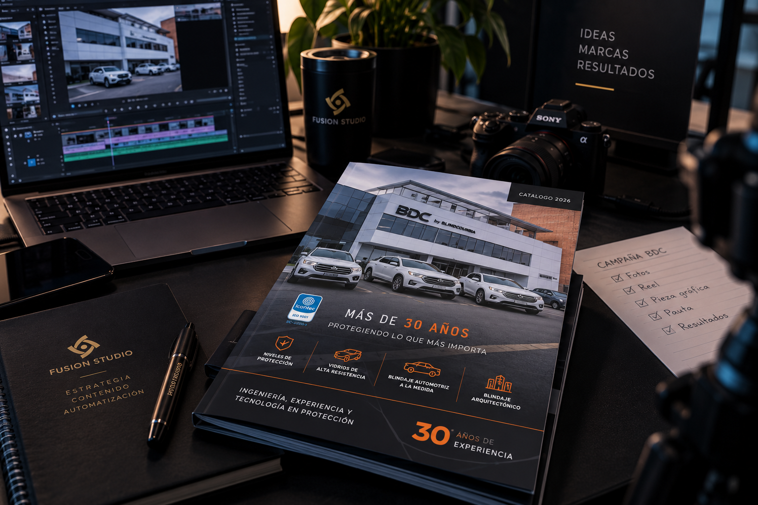 Branding y publicidad de Fusion Studio